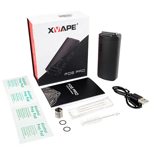 XVape Fog Pro – premium convection vaporizer for dry herbs and concentrates, featuring digital temperature control and sleek metal design.